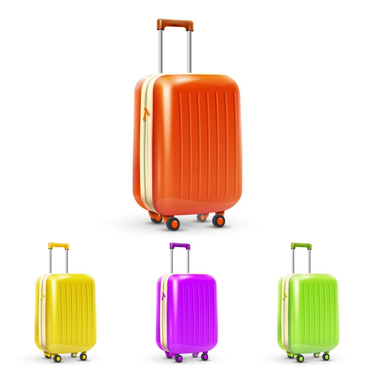 Free Vector travel suitcase set