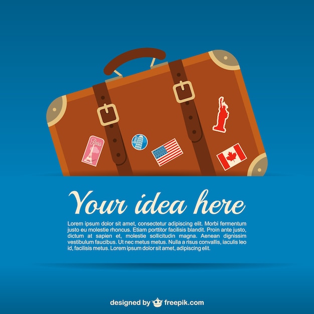 Free vector travel suitcase