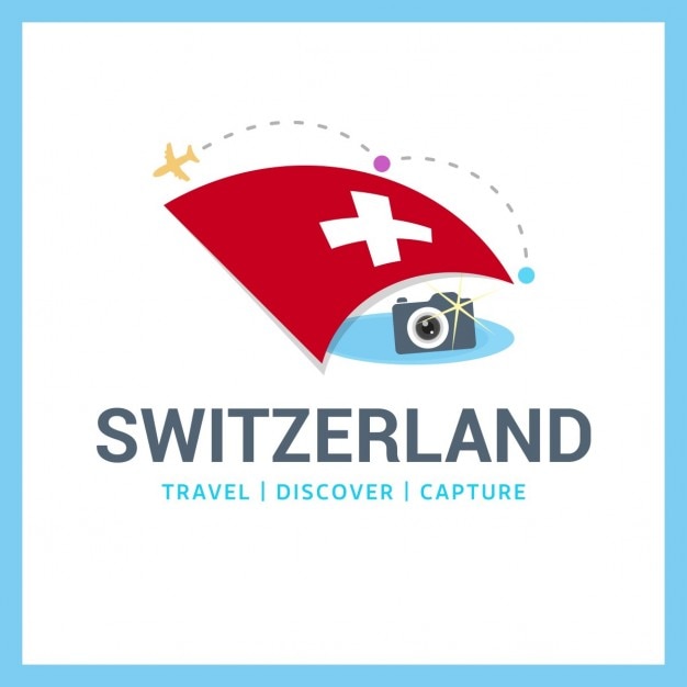 Vettore gratuito logo switzerland travel