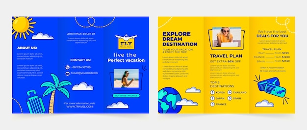 Free vector travel template design