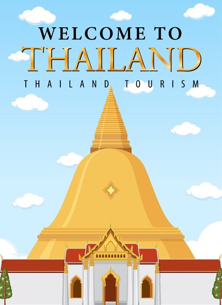 Travel Thailand attraction and landscape temple icon