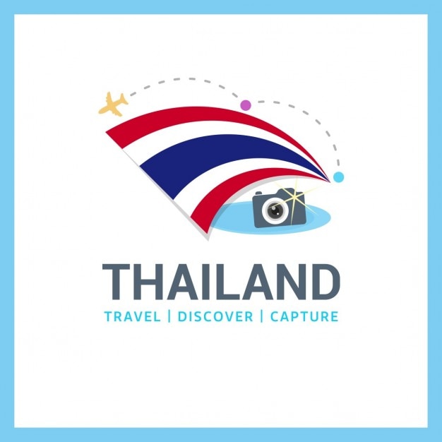 Vettore gratuito logo thailandia viaggio