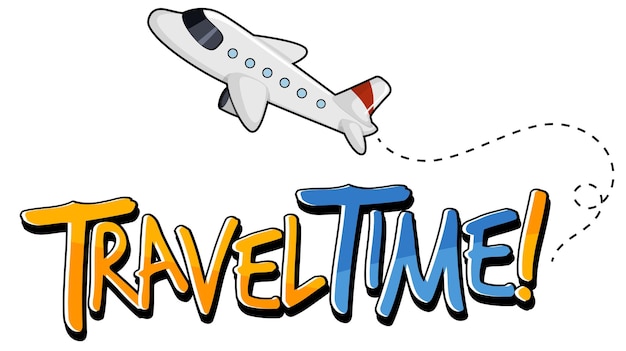Travel Time typography design