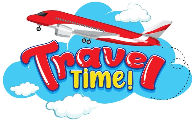 여행 시간 타이포그래피 디자인