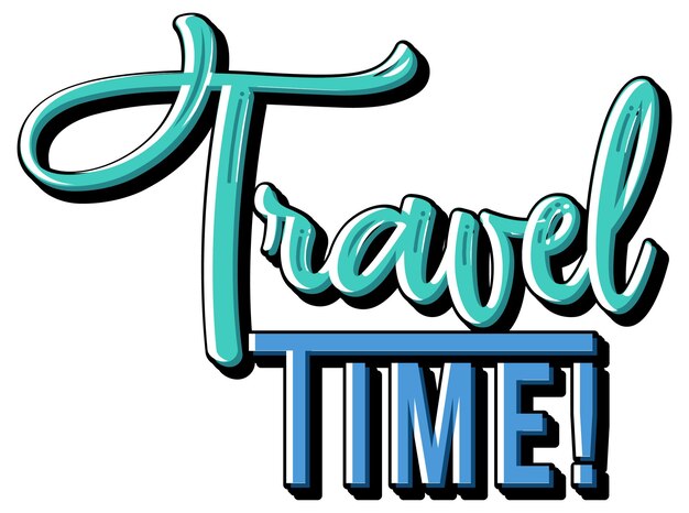 Travel Time typography design