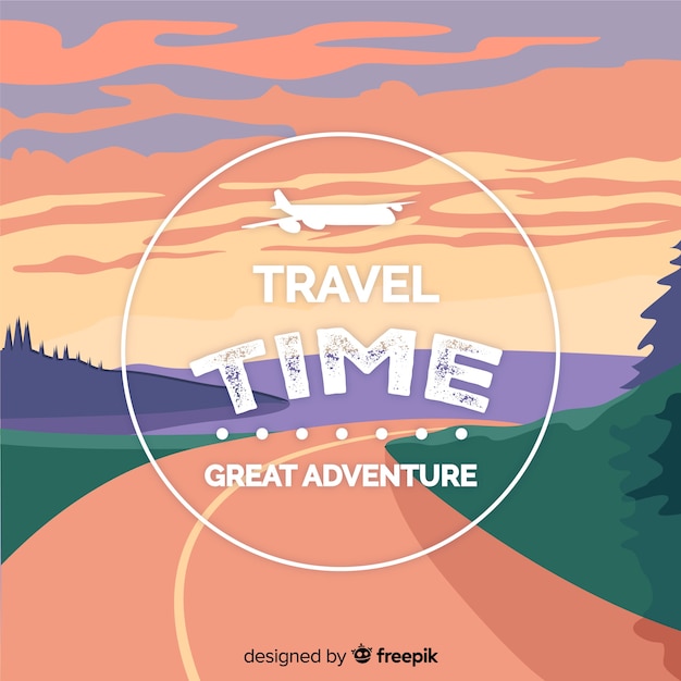 Бесплатное векторное изображение Время для путешествий