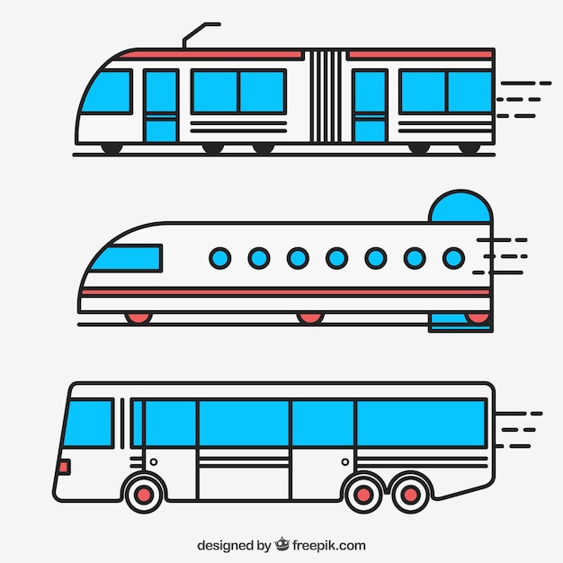 Free vector travel transportation collection