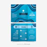 Free vector travel trifold brochure template