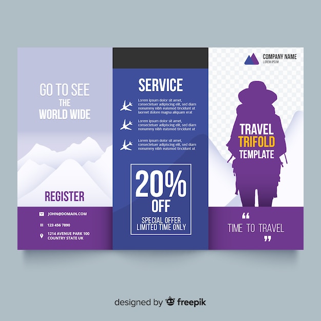 Travel trifold brochure