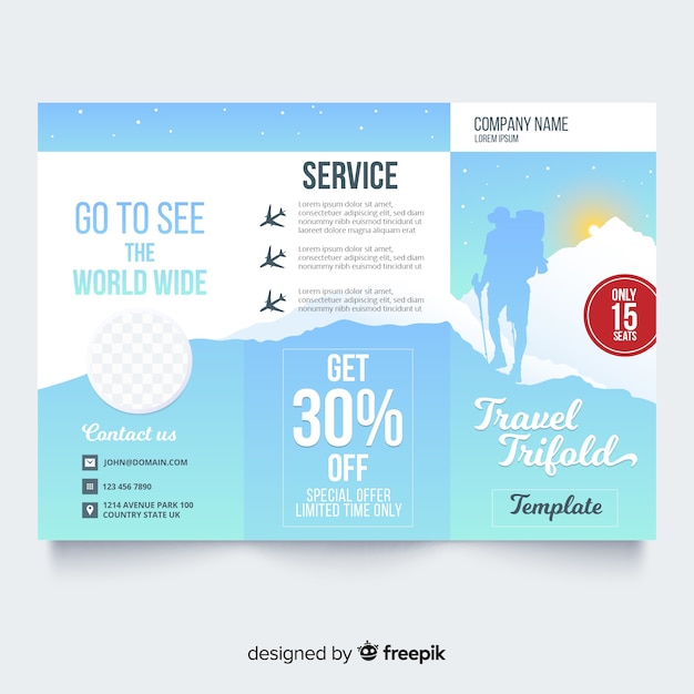 Travel trifold brochure