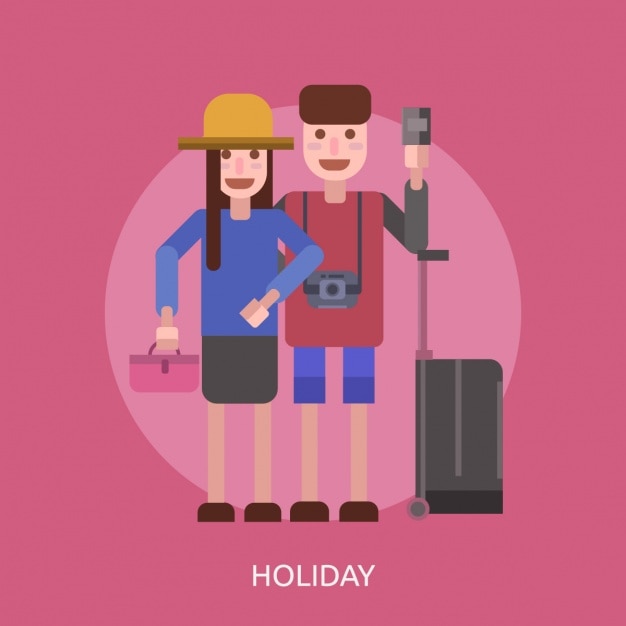 Free vector travel on vacation