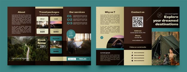 traveling adventure brochure template
