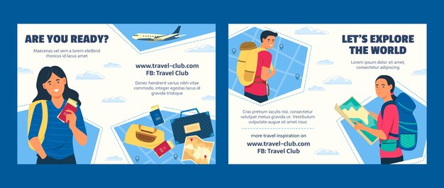 Traveling adventure brochure template