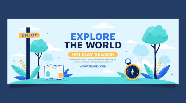 traveling adventure facebook cover template