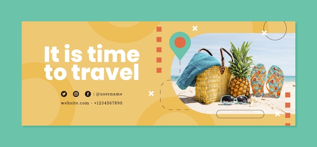 Traveling adventure facebook cover template