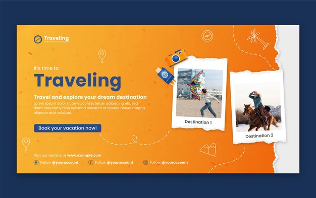 traveling adventure facebook post template