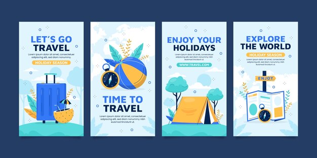 traveling adventure instagram stories template