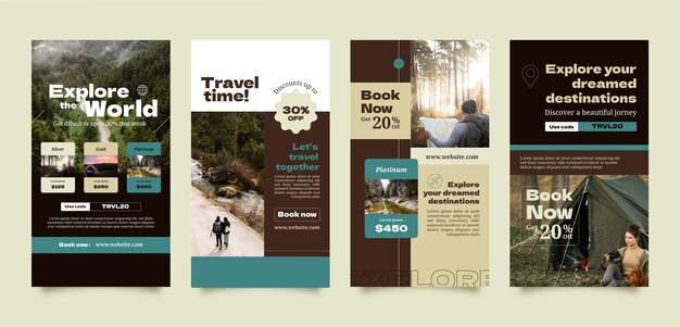 Traveling adventure instagram stories template