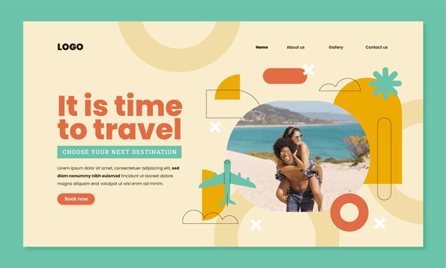 Traveling adventure landing page template