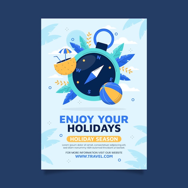 Traveling adventure poster template