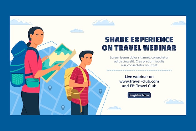 Traveling adventure webinar template