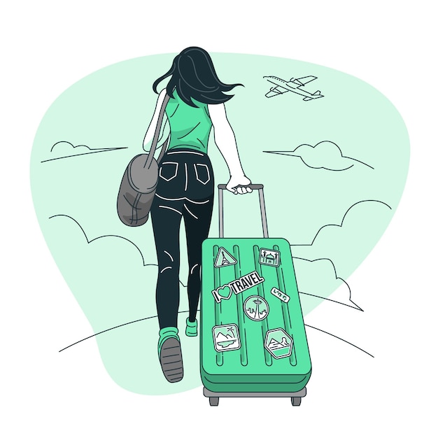 Free vector traveling concept illustration