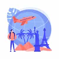 Free vector traveling the world abstract concept illustration