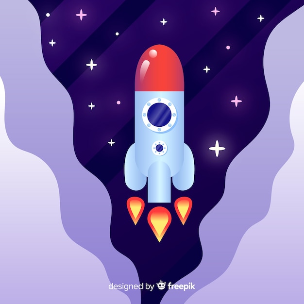 Travelling rocket background