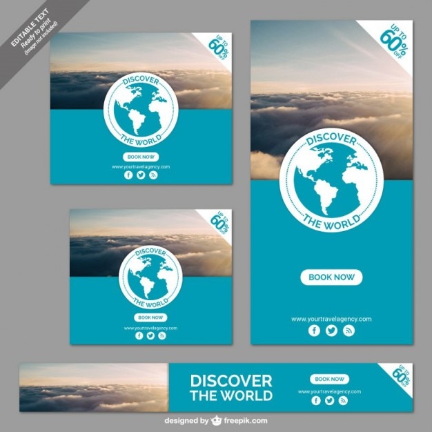 Free vector travels banners