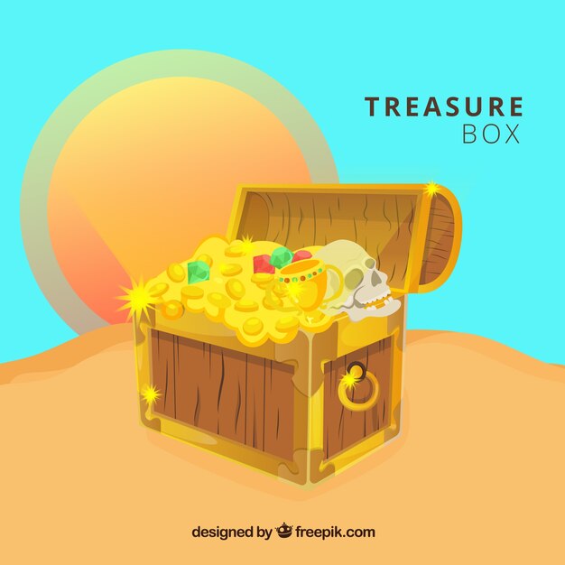 Treasure box background