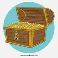 Free vector treasure box background