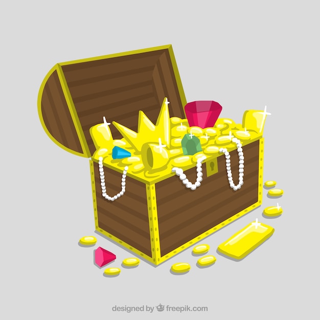 Closed Treasure Chest. Cartoon Isometric Graphic by onyxproj · Creative  Fabrica