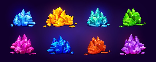 Free Vector | Treasure gem pile game icon cartoon illustration Golden