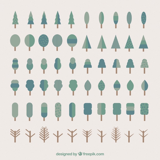 Free vector tree collection