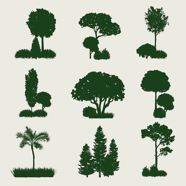 Free vector tree collection