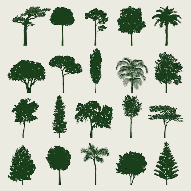 Free vector tree collection