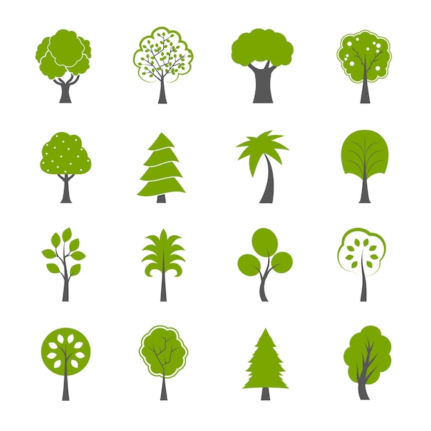 Free vector tree designs collection