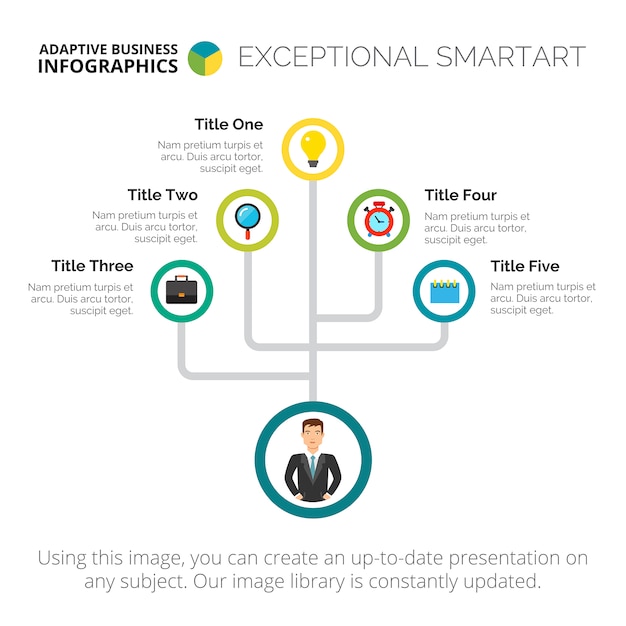 Modello di diapositiva diagramma ad albero