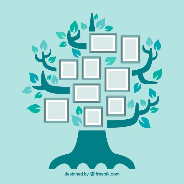 Free vector tree and different frames