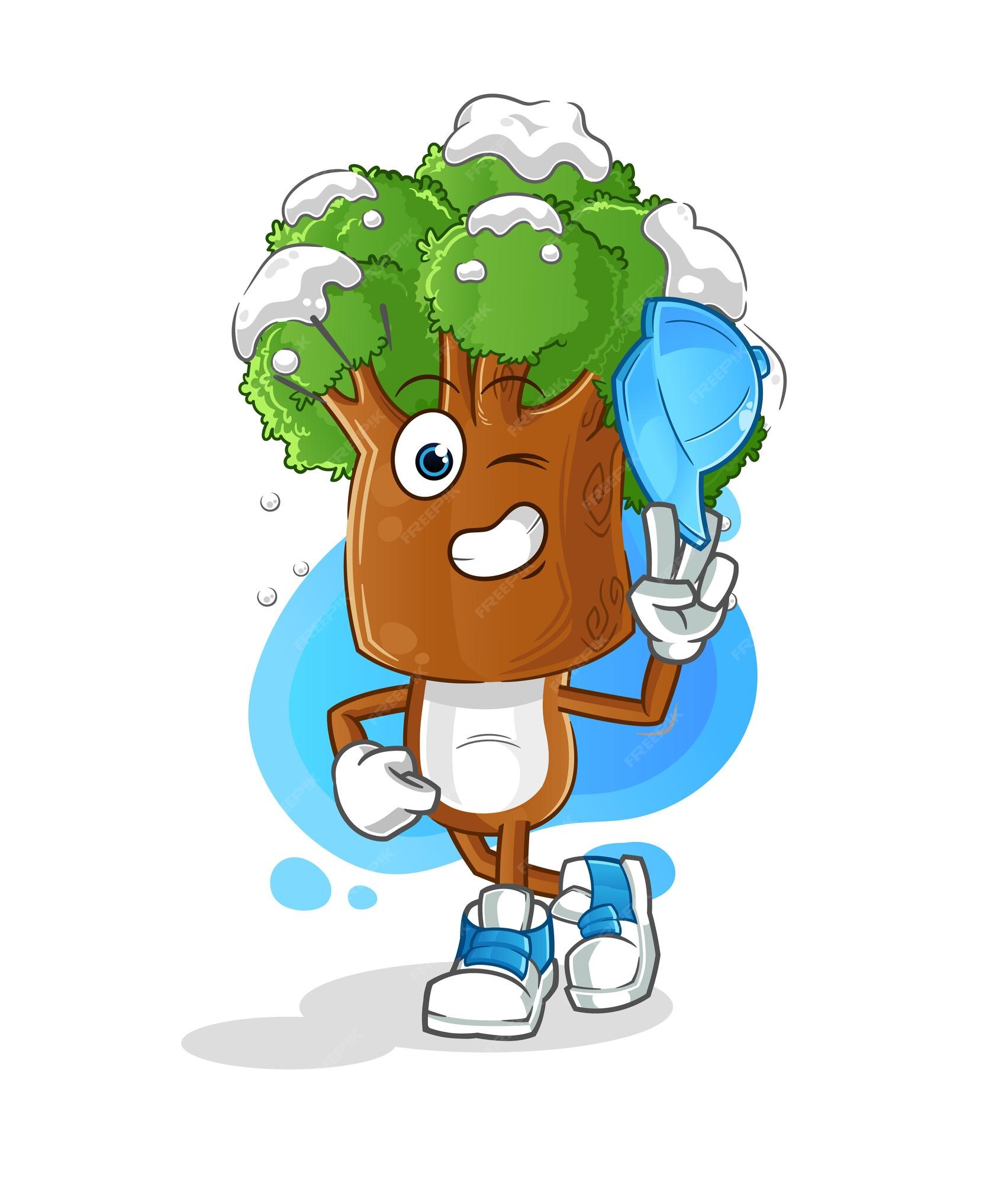 Premium Vector Tree head cartoon young boy character cartoon