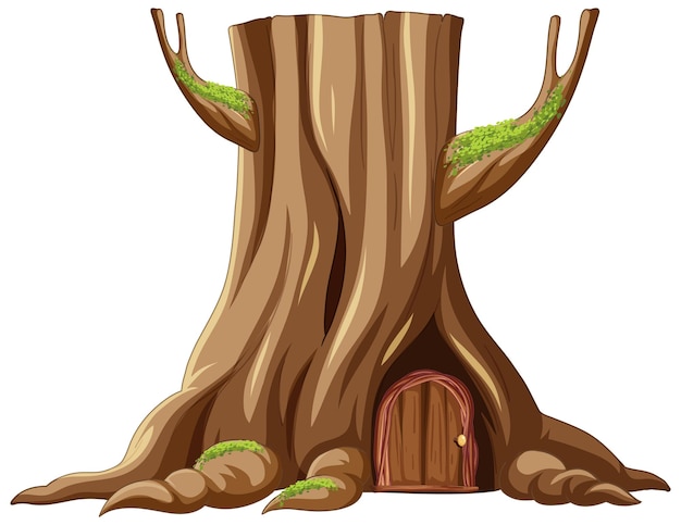 Домик на дереве внутри ствола дерева