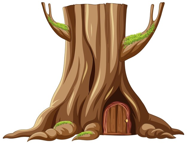 Tree house inside the tree trunk