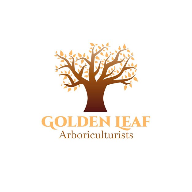 黄金の葉とツリーライフのロゴ