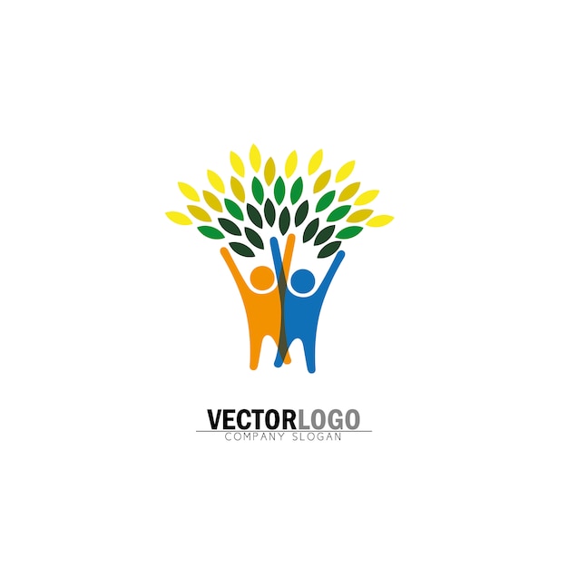 Vettore gratuito albero di disegno logo