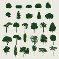 Free vector tree set