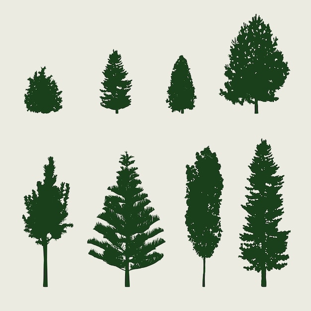 Free Vector tree silhouette