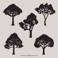 Free vector tree silhouettes