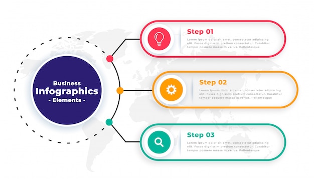 Free vector tree steps modern business infographic template design