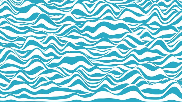 Trendy 3D blue and white stripes distorted backdrop