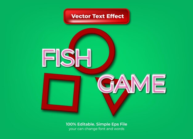 Free vector trendy 3d text effect game